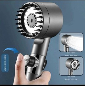 Resim Yeni Nesil Masajlı Turbolu Çok Fonksiyonlu Filtreli Duş Başlığı Çok Renkli 