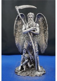 Resim Kronos Heykel Biblo Tasarım 26 Cm Mitolojik Obje, Hediyelik Ve Ev Dekor Ürünü Gümüş 