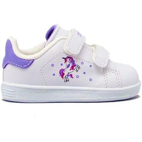Resim Pepino P-206 Beyaz Lila Unısex Çocuk Çift Cırtlı Spor Ayakkabı Beyaz Lila 