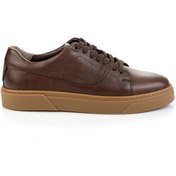 Resim Bambi Kahve Hakiki Deri Erkek Sneaker E01811253643 