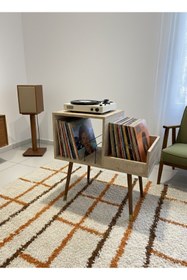 Resim RMD SHOP Sera Plak-Pikap ve Gramofon Sehpası Safir Meşe 