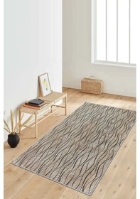 Resim West Home Dijital Baskı Yıkanabilir Kaymaz Taban Bej Salon Halısı Mutfak Halısı Yolluk Wh 530 Beige 