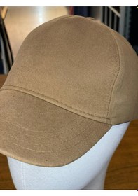 Resim Hamze Kaşe Yünlü Kumaş Kışlık Cap Şapka Camel 