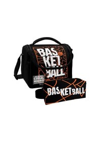 Resim Coral High Siyah Basketbol Desenli Erkek Çocuk Isı Yalıtımlı Beslenme Çantası Ve Kalemlik Seti 