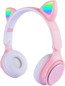 Resim STOREMAX aclyashop M6 Pro Cat RGB Led Işıklı Kedi Kulağı Band Tasarımlı Ayarlanabilir ve Katlanabilir Kulak Ü 