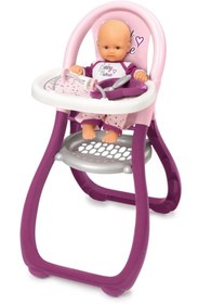 Resim Smoby Baby Nurse Bebek Mama Sandalyesi Pembe-Mor 220342 