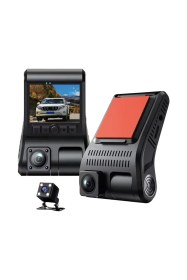 Resim 1080p Full Hd 3 Kameralı Hafıza Kartına Kayıtlı Hareket Algılamalı Araç Kamerası 