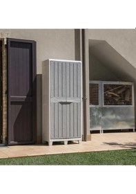 Resim Evinizin Atölyesi Plastik Dolap, Mutfak Dolabı, Kiler, 78x46x182c Krem 