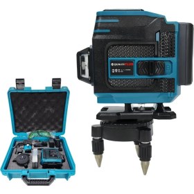 Resim Ekinler EEA302 Çift Akülü 12 Köşe 360° 58VF Otomatik Hizalamalı Lazer Metre (Mavi) 