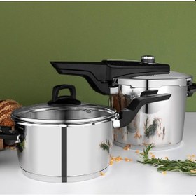 Resim Aryıldız Easy Quick Kanka 4+6lt Düdüklü Tencere Gri 