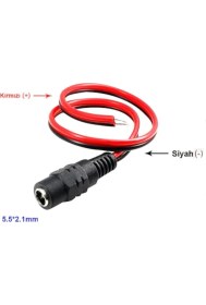 Resim Emay Center Güvenlik Kamerası 12V Dc Dişi Power Jack Dc Jak Kablo Bağlantı Kablosu 