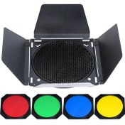 Resim Godox BD-04 200mm Çaplı Renkli Filtre & Petek Seti 