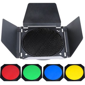 Resim Godox BD-04 200mm Çaplı Renkli Filtre & Petek Seti 