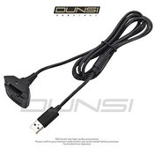 Resim DUNSIHUI 2 adet siyah USB şarj kablosu tel yedek şarj cihazı Xbox 360 / Xbox 360 ince tel daha az oyun denetleyicileri şarj ve oyun kiti USB şarj kablosu tel değiştirme 