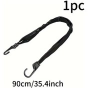 Resim Honeybeeshop Yüksek Esneklikli 90cm Siyah Turuncu Motosiklet Bisiklet Arka Koltuk Kayışı 