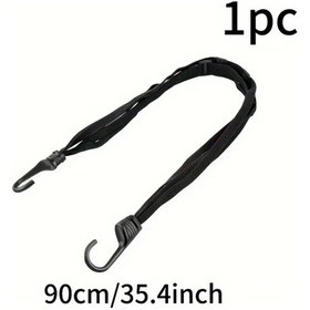 Resim Honeybeeshop Yüksek Esneklikli 90cm Siyah Turuncu Motosiklet Bisiklet Arka Koltuk Kayışı 