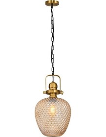 Resim Özcan Aydınlatma 4740-2a Tekli Cam Sarkıt 220 250 Sarı 