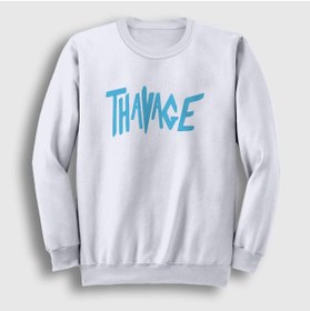 Resim Presmono Unisex Beyaz Thavage Gym Spor Chris Bumstead Sweatshirt 362911tt 