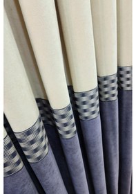 Resim Pera Pano Fon Perde Krem Gri Renk Lacivert 