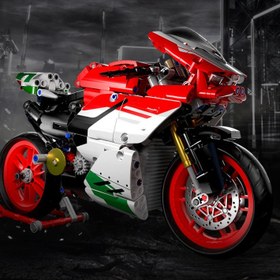 Resim Tabletop Decoration Assembly Building Blocks Model Boy Toy Motorcycle - Penros672007 