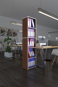 Resim Kenzlife Klasörlük Raflı Kutadgu Cvz 175*40*30 Kitaplık Ofis Arkalıksız 