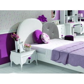 Resim Rengarenk Eliza 100X200 Karyola K1 