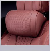 Resim Chuangyinshop Lüks Nappa Yastık Kırmızı Baş Ve Bel Desteği Otomobil Yolculuğu İçin 