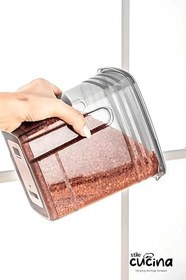 Resim 4lü Ekonomik 5,5 Litre Strip Mega Boy Deterjan Saklama Kutusu Antrasit 