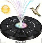 Resim Xuweiwei Siyah 1 Set Güneş Enerjili Aydınlatmalı Çeşme - Bahçe, Havuz, Gölet İçin Taşınabilir Yüzer Solar Su Fıskiyesi 