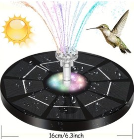 Resim Xuweiwei Siyah 1 Set Güneş Enerjili Aydınlatmalı Çeşme - Bahçe, Havuz, Gölet İçin Taşınabilir Yüzer Solar Su Fıskiyesi 