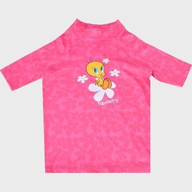 Resim Slipstop Daisyloo Uv Korumalı Kısa Kollu Mayo T Shirt Kız Çocuk T Shirt St2612050002 Pembe 