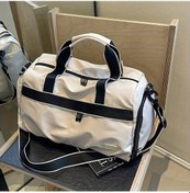 Resim Elmpaly Siyah Kadın Spor Çantası Kuru Ve Islak Bölmeli Yeni Seyahat Çantası Hafif Siyah 