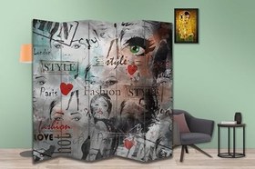 Resim Moda Tasarımlı Oda Bölücü Paravan 180 x 200 cm 