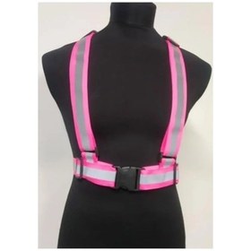 Resim Reflektörlü Pembe Motorcu Yeleği - Scooter Ve Bisiklet İçin 0000 