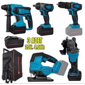 Resim Catpower Cat5130 Kömürsüz Li-ion Akülü 2 Li Kombo Set - Matkap Ve Vidalama 