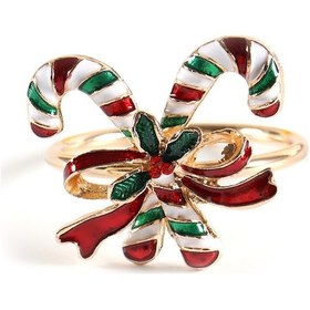 Resim Neevoyu Noel Serisi Yemek Mendili Çemberi - Pabuç Desenli, Taşlı, Dayanıklı, Zirve Dekorasyon Aksesuarı 