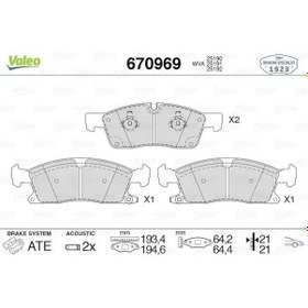 Resim Mercedes Gl 350 X166 On Fren Balatasi 2012-2015 Valeo 670969 