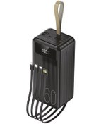 Resim Torima TRM-1060 60000 mAh Ledli 4 Çıkışlı Taşınabilir Hızlı Şarj Dijital Göstergeli Powerbank Siyah 