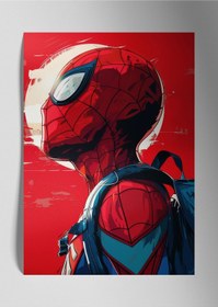 Resim Metal Baskı Marvel Parlak Duvar Tablosu - Spiderman Örümcek Adam, Duvar Poster 
