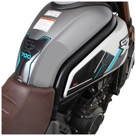 Resim Gp Kompozit Cf Moto 700 Cl-x 2022-2023 Uyumlu Tank Pad Seti Turkuaz 
