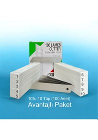 Resim Zorro 1404 Geniş Maket Bıçağı Yedeği 18mm 7 Kırımlı 100 Adet 