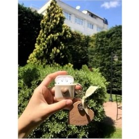 Resim 2. Nesil Ile Uyumlu Kalpli Kulaklık Kılıfı, Koyu Bej 
