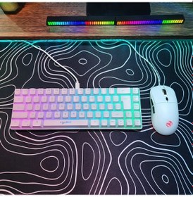 Resim Cloud011 Hxsj Ergonomik 68 Tuş Rgb Oyun Klavyesi Ve Optik Fare Seti Siyah Usb Pc Mac Diğer 