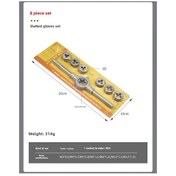 Resim Yuntech01 8 Parça Metrik Çelik Kompozit Elden Vida Kesici Seti - Tornavida, Somun Açıcı Ve Çelik Araçlar İçeren Tam Gereç Paketi 
