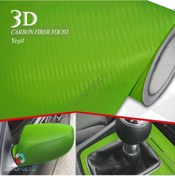 Resim Autofolyo Karbon Folyo Yeşil 127 Cm X 