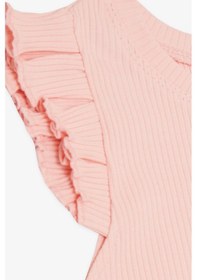 Resim Breeze Kız Çocuk Crop Tişört Kolları Fırfırlı 8-14 Yaş, Somon-somon Somon 
