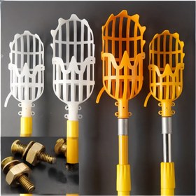 Resim 1 Adet Meyve Toplayıcı Sepeti - Mango, Şeftali, Armut, Kiraz, Kivi, Limon, Yaban Mersini için Bahçe & Bağ Hasat Aleti - Uzun Saplı Meyve Yakalama Küreği, Ağaç Meyvesi Toplayıcı (Sıkıştırma Çubukları Hariç) 
