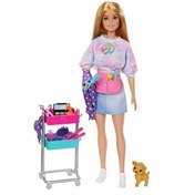 Resim Barbie Malibu Stilist Bebek Oyun Seti HNK95 