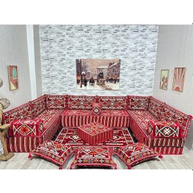 Resim Coton Şark Köşesi 30cm Kalınlıkta Minder Takımı 