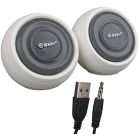 Resim Magicvoice MV-24845 1+1 USB Aux Oval Multımedia Ses Sistemi Speaker - Hoparlör 2X3WATT 